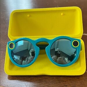Spectacles for snap chat camera Teal Glasses. Missing cord